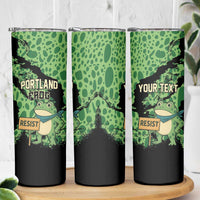 Personalized Portland Frog Resist Skinny Tumbler Frogs Against Fascism - Wonder Print Shop