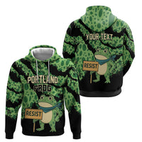 Personalized Portland Frog Resist Zip Hoodie Frogs Against Fascism - Wonder Print Shop