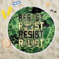 Portland Frog Protest Beach Blanket Only You Can Prevent Fascism - Wonder Print Shop