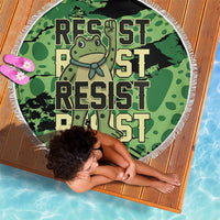 Portland Frog Protest Beach Blanket Only You Can Prevent Fascism - Wonder Print Shop