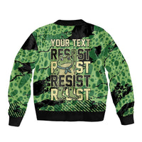 Personalized Portland Frog Protest Bomber Jacket Only You Can Prevent Fascism - Wonder Print Shop