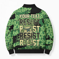 Personalized Portland Frog Protest Bomber Puffer Jacket Only You Can Prevent Fascism - Wonder Print Shop