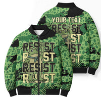 Personalized Portland Frog Protest Bomber Puffer Jacket Only You Can Prevent Fascism - Wonder Print Shop
