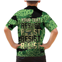 Personalized Portland Frog Protest Family Matching Mermaid Dress and Hawaiian Shirt Only You Can Prevent Fascism - Wonder Print Shop