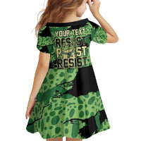 Personalized Portland Frog Protest Family Matching Off Shoulder Maxi Dress and Hawaiian Shirt Only You Can Prevent Fascism - Wonder Print Shop