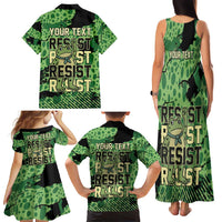 Personalized Portland Frog Protest Family Matching Tank Maxi Dress and Hawaiian Shirt Only You Can Prevent Fascism - Wonder Print Shop