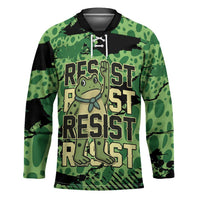 Personalized Portland Frog Protest Hockey Jersey Only You Can Prevent Fascism - Wonder Print Shop