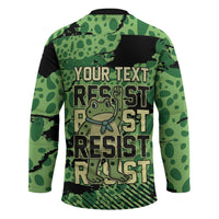 Personalized Portland Frog Protest Hockey Jersey Only You Can Prevent Fascism - Wonder Print Shop