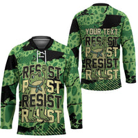 Personalized Portland Frog Protest Hockey Jersey Only You Can Prevent Fascism - Wonder Print Shop