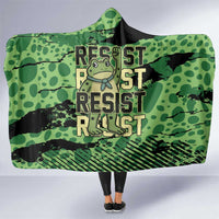 Portland Frog Protest Hooded Blanket Only You Can Prevent Fascism - Wonder Print Shop
