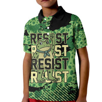 Personalized Portland Frog Protest Kid Polo Shirt Only You Can Prevent Fascism - Wonder Print Shop