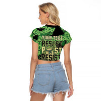 Personalized Portland Frog Protest Raglan Cropped T Shirt Only You Can Prevent Fascism - Wonder Print Shop