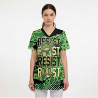 Personalized Portland Frog Protest Scrub Top Only You Can Prevent Fascism - Wonder Print Shop