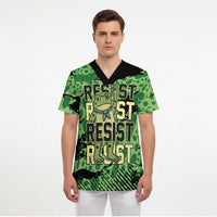 Personalized Portland Frog Protest Scrub Top Only You Can Prevent Fascism - Wonder Print Shop