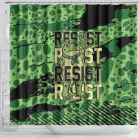 Portland Frog Protest Shower Curtain Only You Can Prevent Fascism - Wonder Print Shop