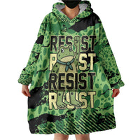 Personalized Portland Frog Protest Wearable Blanket Hoodie Only You Can Prevent Fascism - Wonder Print Shop