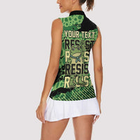 Personalized Portland Frog Protest Women Sleeveless Polo Shirt Only You Can Prevent Fascism - Wonder Print Shop