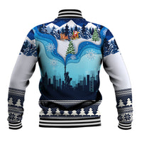 New York Christmas Baseball Jacket Manhattan Statue Of Liberty - Wonder Print Shop