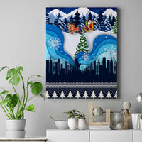 New York Christmas Canvas Wall Art Manhattan Statue Of Liberty - Wonder Print Shop
