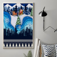 New York Christmas Canvas Wall Art Manhattan Statue Of Liberty - Wonder Print Shop