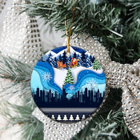 New York Christmas Ceramic Ornament Manhattan Statue Of Liberty - Wonder Print Shop
