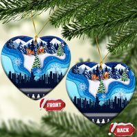 New York Christmas Ceramic Ornament Manhattan Statue Of Liberty - Wonder Print Shop