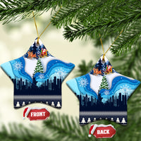 New York Christmas Ceramic Ornament Manhattan Statue Of Liberty - Wonder Print Shop