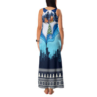 New York Christmas Family Matching Tank Maxi Dress and Hawaiian Shirt Manhattan Statue Of Liberty - Wonder Print Shop