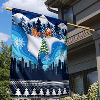 New York Christmas Garden Flag Manhattan Statue Of Liberty - Wonder Print Shop