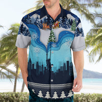 New York Christmas Hawaiian Shirt Manhattan Statue Of Liberty - Wonder Print Shop