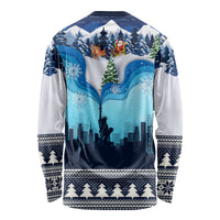 New York Christmas Long Sleeve Shirt Manhattan Statue Of Liberty - Wonder Print Shop