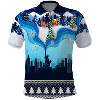 New York Christmas Polo Shirt Manhattan Statue Of Liberty - Wonder Print Shop