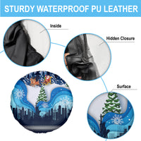 New York Christmas Spare Tire Cover Manhattan Statue Of Liberty - Wonder Print Shop