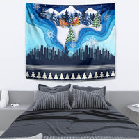 New York Christmas Tapestry Manhattan Statue Of Liberty - Wonder Print Shop