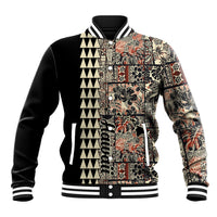 Hawaiian Quilt Baseball Jacket Hibiscus Kakau Vintage Style - Wonder Print Shop