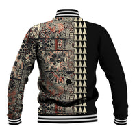 Hawaiian Quilt Baseball Jacket Hibiscus Kakau Vintage Style - Wonder Print Shop