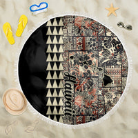 Hawaiian Quilt Beach Blanket Hibiscus Kakau Vintage Style - Wonder Print Shop