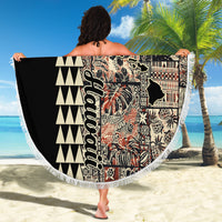 Hawaiian Quilt Beach Blanket Hibiscus Kakau Vintage Style - Wonder Print Shop
