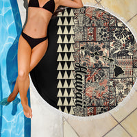 Hawaiian Quilt Beach Blanket Hibiscus Kakau Vintage Style - Wonder Print Shop