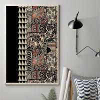 Hawaiian Quilt Canvas Wall Art Hibiscus Kakau Vintage Style - Wonder Print Shop