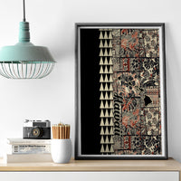 Hawaiian Quilt Canvas Wall Art Hibiscus Kakau Vintage Style - Wonder Print Shop