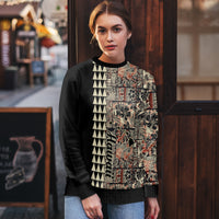 Hawaii Quilt Ugly Christmas Sweater Hibiscus Kakau Vintage Style - Wonder Print Shop