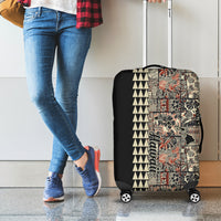 Hawaiian Quilt Luggage Cover Hibiscus Kakau Vintage Style - Wonder Print Shop