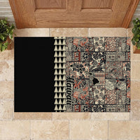 Hawaiian Quilt Rubber Doormat Hibiscus Kakau Vintage Style - Wonder Print Shop