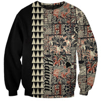 Hawaiian Quilt Sweatshirt Hibiscus Kakau Vintage Style - Wonder Print Shop