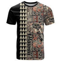 Hawaiian Quilt T Shirt Hibiscus Kakau Vintage Style - Wonder Print Shop