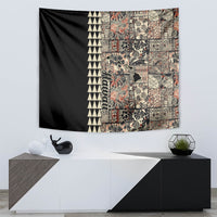 Hawaiian Quilt Tapestry Hibiscus Kakau Vintage Style - Wonder Print Shop