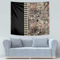 Hawaiian Quilt Tapestry Hibiscus Kakau Vintage Style - Wonder Print Shop