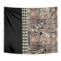 Hawaiian Quilt Tapestry Hibiscus Kakau Vintage Style - Wonder Print Shop
