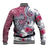 Hawaii Kakau Mix Paisley Pattern Baseball Jacket Polynesian Tropical Unique Style - Wonder Print Shop